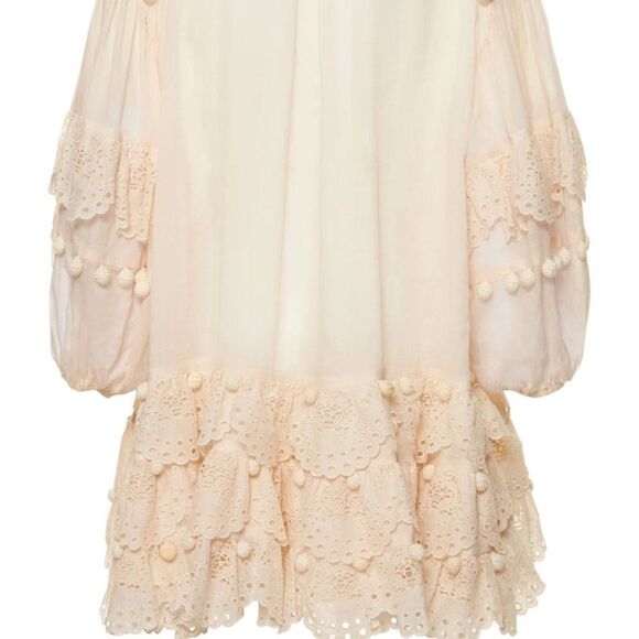 Zimmermann Lyre Trim Ramie Mini Dress - Picture 7 of 15